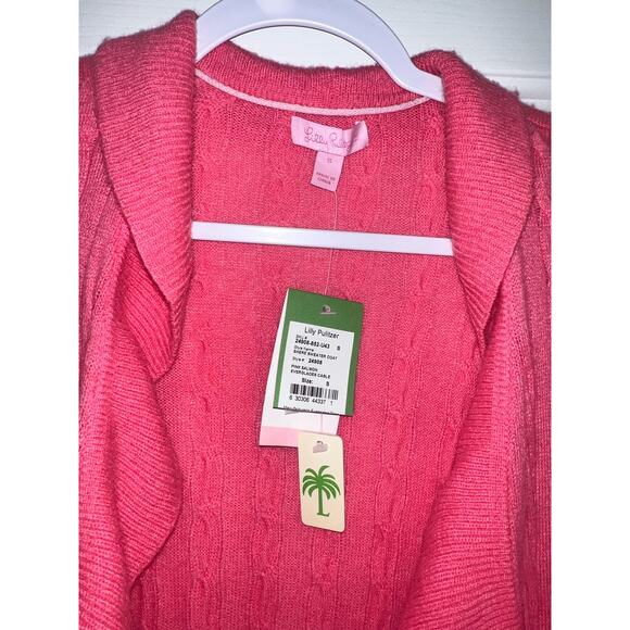 Cashmere Everglades Cable Sweater Coat - size Small - Picture 5 of 9